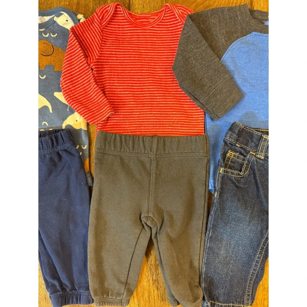 Baby Boy 3‎ Months Outfits Lot Jeans Pants Bodysuits Shirts Clothes Bodysuits